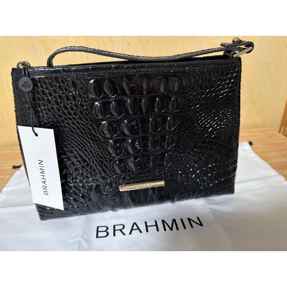 Brahmin Lorelei Small Shoulder Bag Melbourne Black NWT